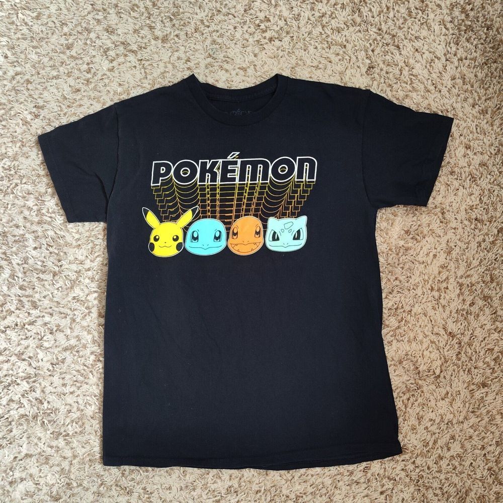Pokemon First Gen Starters Shirt Men‎ Sz M Short Sleeve